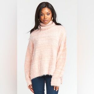 Show Me Your Mumu Fatima Turtleneck Sweater Size Medium in Pink